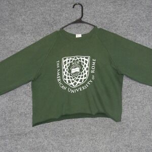 Vintage The American University of Rome Campus Sweatshirt Womens Small Green